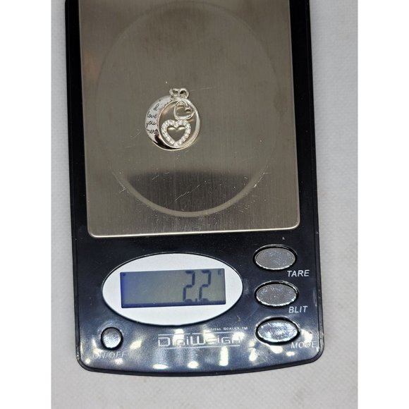 Sterling Silver I Love You More Heart Pendant - Picture 11 of 11